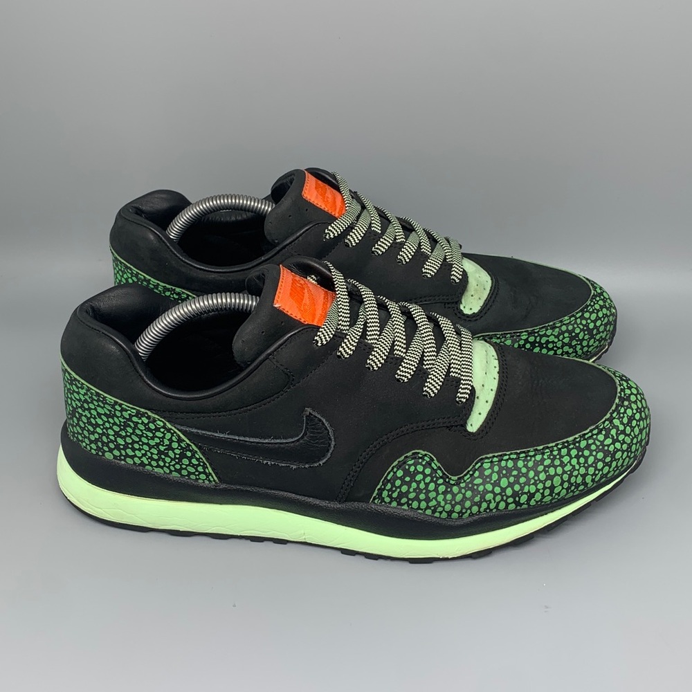 Nike Air Safari Supreme Black Green Shoes 321952-001Men’s Sz 11‎